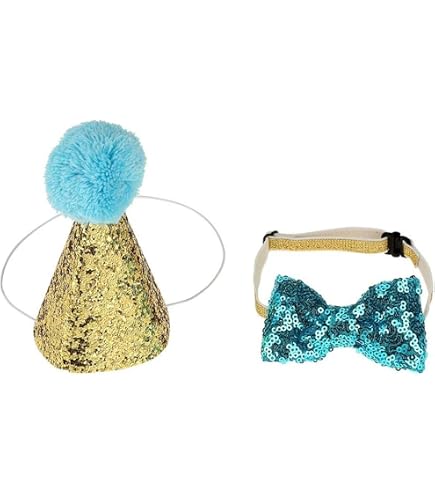 Mini-Partyhütchen Für Haustiere – Bunt, Verstellbar Und Mit Pompon, Perfekt Für Hund, Katze & Co. Bei Geburtstagen & Fotos