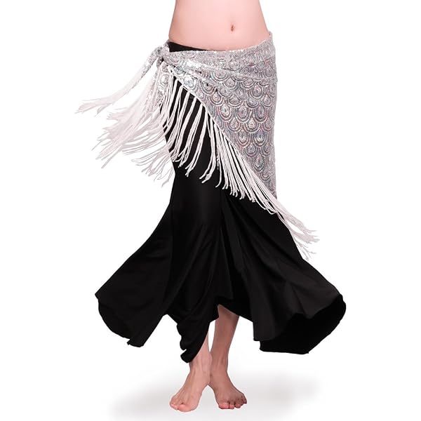Foulard De Taille Pour Danse Du Ventre - Velours Avec Pièces De Monnaie, Style Tribal, Longueur 170 Cm