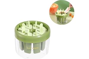 NSXIN Eisformen 8-Teilige Eis am Stiel Formen, Eis Pop Macher Popsicle Formen Set Wiederverwendbare Eis-Pop-Form Leicht zu Lösende für DIY Eis, BPA Frei (Grün)