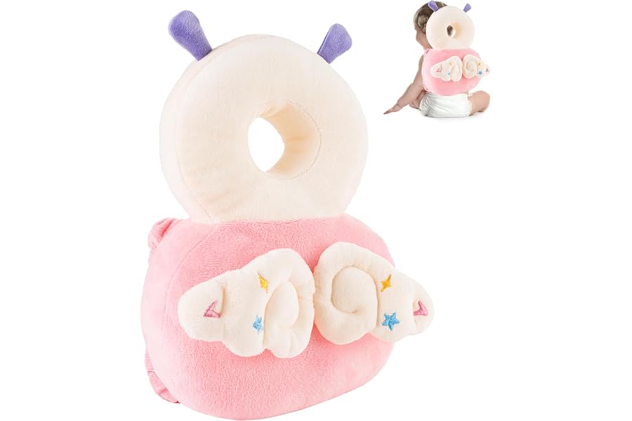 Newvenper Toddler Head Protector Padded Backpack Elasticated Carrier Wear (Fairy, Pink)