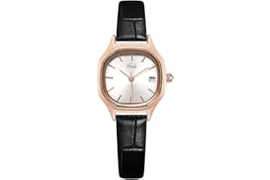 RORIOS Damskie zegarki kwadratowe zegarki analogowy zegarek kwarcowy ze skórzanym paskiem prosta sukienka wodoodporny zegarek na rękę