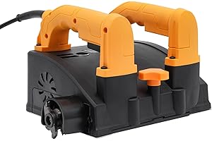 KAUITOPU Fresa elettrica per calcestruzzo, 1200 W, 1000 – 4000 giri/min, fresatrice per muri, 1 – 4 mm di profondità, 15 cm di larghezza, pialla da parete