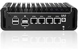 FAKESTARPC Solid Firewall Industrial Mini PC Core N150(4C/4T) DDR5 2xNVMe 4xi226-V 2.5G Fanless Soft Router Proxmox Host Server
