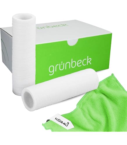 Ancable 2 filtri di ricambio per filtro dell'acqua Grünbeck FS 1 (80 µm senza campana di protezione), 103075 filtro dell'acqua domestica di ricambio per filtro a candela Grünbeck Geno fine FS 1