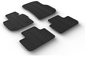 GLEDRING Set tapis de caoutchouc compatible avec BMW X4 (G02) 2018- (T profil 4-pièces + clips de montage)