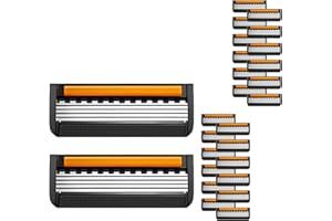 JUSTAEWILL 24PCS Razor Blades Compatible with Gillette Fusion 5, 5-Layer Replacement Blades for Men