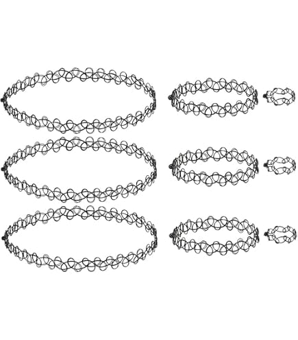 LUCKGONI Set di 4 collane alla moda nere di nicchia alla moda delicate catene per clavicole gioielli per il collo accessori per le donne