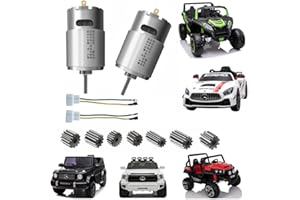 POLYNX Lot de 2 moteurs d'entraînement RS550 12 V 40 000 tr/min pour moteurs Power Wheels Ride-Ones, accessoires de boîte de vitesses pour roues électriques, pièces de rechange de voiture pour enfants