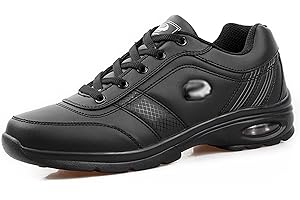 BOEBIZ Chaussures de golf imperméables en cuir pour homme - Confortables et imperméables - Pour le sport, la marche, l'entraînement, le golf