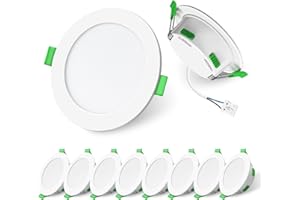 ‎ALUSSO LIGHTING ALUSSO LIGHTING LED Einbaustrahler 230V Dimmbar, 4W/6W/8W Verstellbar LED Spots, 3CCT Warmweiß/Neutralweiß/Kaltweiß Deckenspots, Ultra Flach 68mm Deckenleuchte, IP44 für Badezimmer Küche, 10er Set