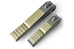 ‎LAC FOR YOU 2 Stück Nagelknipser Set – LAC FOR YOU: Edelstahl Nagelknipser Fußnägel und für Hände, ergonomisches Design mit integrierter Feile – Nail Clipper Reisefreundlich, Grün