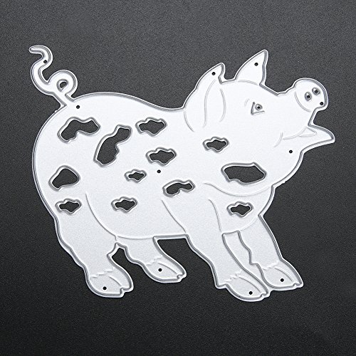 Amazingdeal365 Schweinebaby Metall Form Schablonen Schneiden DIY Dekor Sammelalbum Karten Buchzeichen Lesezeichen als Geschenk für Freunde Geburtstag Kinder,Kindergarten Hobby Schule Handarbeit Unterricht usw. Ein tolles Geschenk! - 5