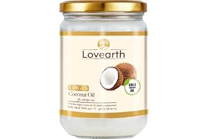 Lovearth Virgin Coconut Oil 500ml - Pure Coconut Oil for Cooking, Skin & Hair, Cold‑Pressed & Unrefined, Vegan, Keto‑Friendly, No Added Preservatives