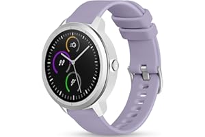 Vobafe Cinturino per Garmin Venu/2 Plus/sq/sq2 Music/Vivoactive 3/Forerunner 55/245/645, Cinturino in silicone morbido da 20mm per Garmin Instinct 2S/Vivomove HR/Fenix 7S