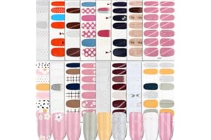 FLOFIA 16 Hojas Pegatinas Uñas Decorativas Nail Stickers Full Cover Etiqueta Adhesiva Uñas Cubierta Completa Purpurina Brillante Calcomanías Etiqueta Engomada Uñas Autoadhesivas para Arte de Uñas DIY