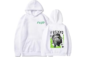 HIAPES Feid Sudadera Ferxxo Gráfico De Dibujos Animados Sudadera con Capucha De Manga Larga Hombres Mujeres Estampado Reversible Jersey De Gran Tamaño Y2k Casual Hip Hop Street Prendas De Abrigo