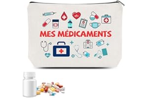 ShiQiao Spl Sac de Rangement Médicaments Organisateur Portable Trousse de Voyage Médicale Compact Sacoche pour Médicaments Maman Papa Cadeau d'anniversaire Femme Homme Trousse de Médecine