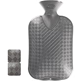 Fashy 6420 21 hot water bottle 2.0 l flat design, color anthracite