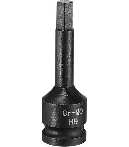 Dado De Impacto Hexagonal De 11 Mm, Cuadro 1/2″ De Acero CR-MO Fosfatado En Negro – Longitud Total 78 Mm, Alta Dureza 54HRC Para Mecánica Automotriz