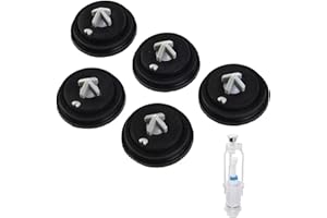 MODURIO 5pcs Toilet Flush Diaphragm Washer Replacement, Side Inlet Valve Seal for Cistern Fill Valve, Inlet Float Valve & Toilet Ball V-alve Repair Kit, Compatible with Ideal Standard & Siamp Flush Systems