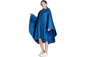 Wetry - Poncho de Pluie pour Femme Cape Pluie Réutilisable Coupe-Vent Étanche pour Vélos, Camping, Excursions, Urgence