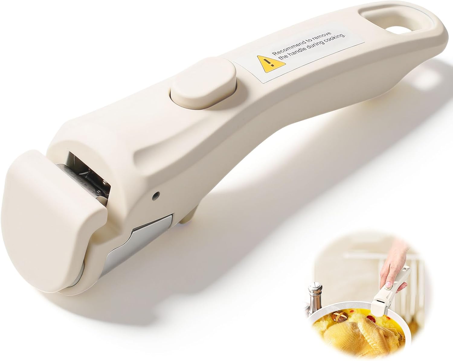 Mango Sartén Extraíble Universal Mango Desmontable Ergónomico Repuesto Resistente al Calor Hasta 250 °C Man-go Antideslizante Sartenes para Sartenes y Juegos Utensilios Cocina Apilables