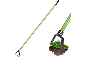 Plutohiker Garten-Hula-Hacken, für Jäten, Gartenarbeit, 200 cm, langer Griff, robuste Steigbügelhacken-Werkzeuge, langlebiger Metallgriff, Unkrautrechen Grün