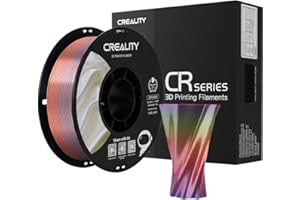 Creality Oficjalny filament PLA z jedwabiu 1,75 mm, do drukarki 3D, bez plątania, silne wiązanie i wysoka wydajność, dokładność wymiarowa +/-0,02 mm, 1 kg / szpula – tęcza