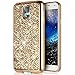 Produktbild kompatibel mit Galaxy S5 Mini Hülle,Luxus Glänzend Glitzer Strass Diamanten Handyhülle TPU Silikon Hülle Case Tasche Weiche Silikon Rückseite Glitzer Schutzhülle für Galaxy S5 Mini,Gold