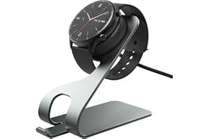 MoKo Charger Compatible with Amazfit GTS 4 Mini/2/2 Mini/2e/GTR 2/2e/T-Rex Pro/Bip U/U Pro/Bip 3/3 Pro/Pop/Pop Pro, Aluminum Magnetic Charging Dock Station with 4.9ft 150 cm Cable, Space Gray