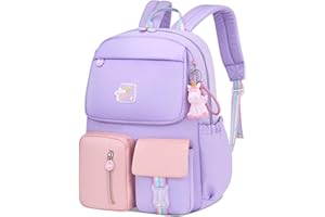 KEBEIXUAN School Bags for Girls Kawaii Kids Backpack Cute Bookbag for 6-15 Years Old