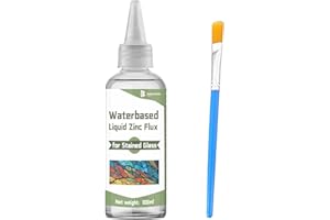 INNOVAYOU Flux liquide à souder de 100 ml, flux de vitrail pour la soudure améliore la fermeté, utilisé pour le soudage et la réparation d'outils de vitrail