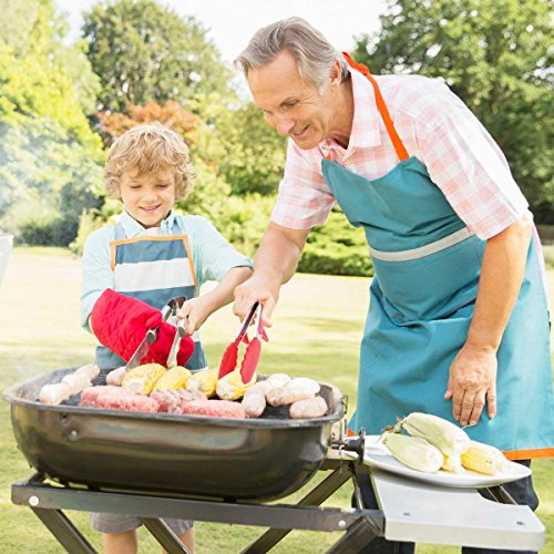 Habor Küche Zange Sets, Kochen Salat Zange Grillzange mit Edelstahl-Griff und Silikon Tipps, für Kochen, Servieren, Grill, Buffet, Salat, Eis, Ofen (30,5 cm & 22,9 cm) - 7