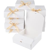 Boîtes Cadeaux Goomp - Lot De 10 Avec Couvercles 16x16x5 Cm - Parfait Pour Emballage Cadeaux Anniversaire, Mariage & Fêtes