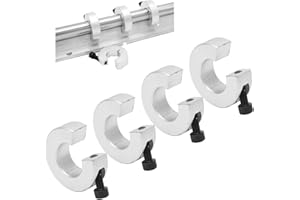 FABATER Linear Rail Stop Collars, 4pcs SBR20 Aluminum Alloy Shaft Collar, Anti Collision Block Stopper, CNC Parts Tool with M4 Set Screw, 20mm Bore Size, 40mm OD, 12mm Thickness