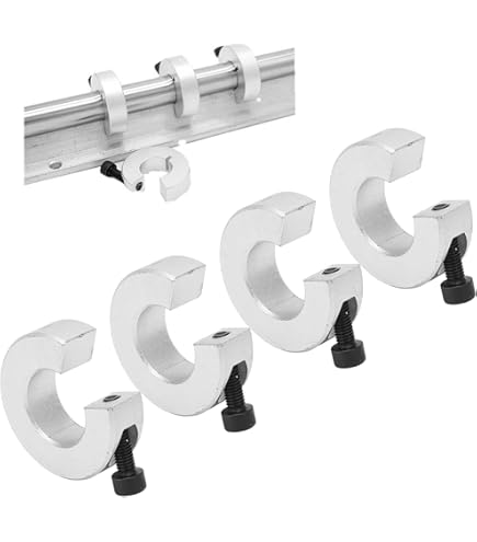 Lot De 4 Colliers De Butée De Rail Linéaire SBR16 En Alliage D Bagues De Fixation De Limite Darbre Avec Vis Lineaire~p134890623