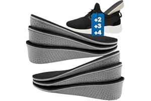 JAVIAL 3 Alzas para Zapatos Hombre, Alzas para Zapatos Mujer - Palmilhas Gel Homem, Plantillas con Alza para Dismetría y Aumentar Altura - Plantilla Hombre Cuñas Talon Elevadoras Aumento de Estatura 35-45 EU