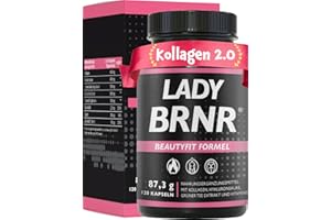 ‎BRNR BRNR LADY BRNR - BeautyFit Stoffwechsel Formel mit Vitamin B6, Bindegewebe mit Kupfer, Kollagen, Hyaluron hochdosiert, Biotin, 120 Kapseln