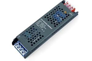 KSIBNW Transformador 220V a 12V, Fuente de Alimentación LED AC 220V a DC 12V 16,6A 100W LED Driver Extra Fino Conmutada Fuente Alimentación de Voltaje Constante Driver de Bajo Voltaje para Tira LED