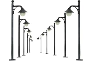 Evemodel LYM21 10pcs Model Railway Train Lamp Post Street Lights N TT Scale LEDs NEW