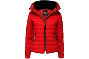 Parsa Fashions Malaika® Ladies Quilted Padded Puffer Bubble Fur Collar Warm Thick Womens Jacket Coat - Available in Plus Sizes (Small to XXL)