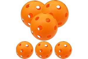 AXKAL Pickleball Balls Pickle Baseball Indoor Outdoor Plastic Balls Putting for Garden Putter Aiming Line Value 6 Pcs, Golf Training Accessory Balls for Indoor Outdoor Men Women