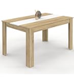 Tavolo Da Pranzo GEORGIA 140 Cm In Finto Faggio E Nero E Set Di 6 Sedie - copertina