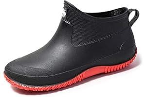 Lyuu chaussures de jardin unisexe bottes Wellington bottes de pluie imperméable léger extérieur marche bottines courtes hommes ou femmes