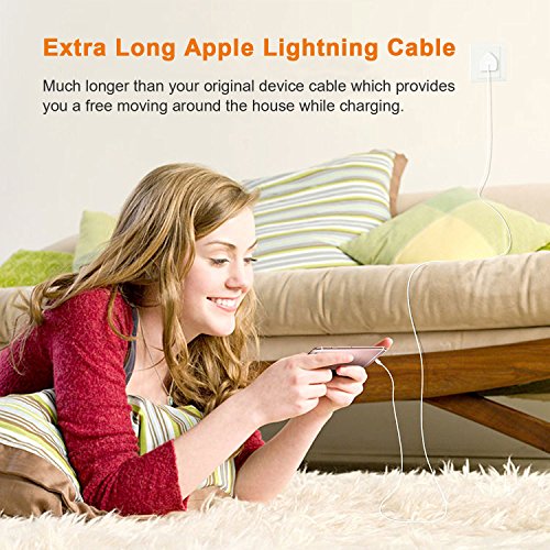 Ulinek Lot de 3 C  ble Lightning de Chargeur iPhone 2m C  ble iPhone Charge Rapide pour Apple iPhone 8 Plus   7 Plus   6s Plus   5c   5s   5   Se iPad