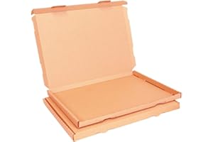 smiley pack 100x Großbriefkartons 350 x 250 x 20 mm braun DIN A4 B4 stabiler Versandkarton Postkarton Faltschachtel für Warensendung, Büchersendung und Großbrief mit Steckverschluss (100 Stück)