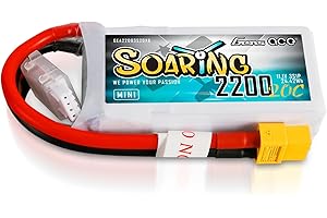 Gens ace Batería Lipo 3s 20C 2200mAh 11.1V Batería Corta con XT60 para RC Heli Airplane Quadcopter RC Car Multi-Motor Helicopter DIY Hobby