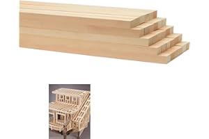 TSKDKIT 30 Pcs Palos Cuadrados de Madera 30 cm x 5 mm x 5 mm, Natural Cuadrados, Varillas y Tablones Extra Largo Resistentes para Paletas y Manualidades