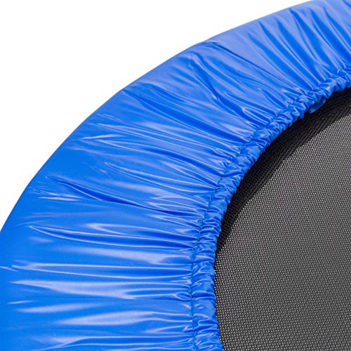 Relaxdays Fitness Trampolin, Durchmesser, Indoortrampolin, belastbar bis 100 kg, Fitness und Ausdauertraining, blau - 5
