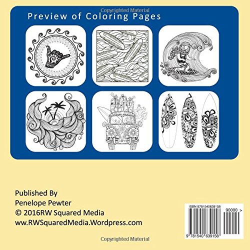 Surf's Up Dude: The Adult Coloring Book Featuring Relaxation & Meditation Designs for Surfers (Coloring Books for Men with Surf and Beach Coloring Pages)